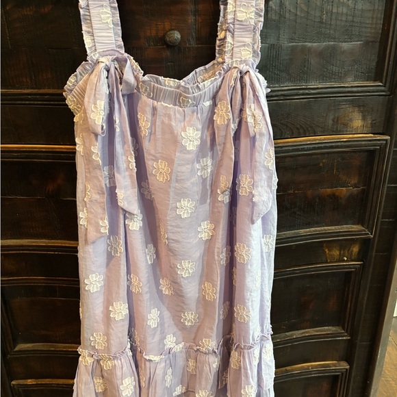 Lavender Floral Ruffle Dress - Picture 2 of 2